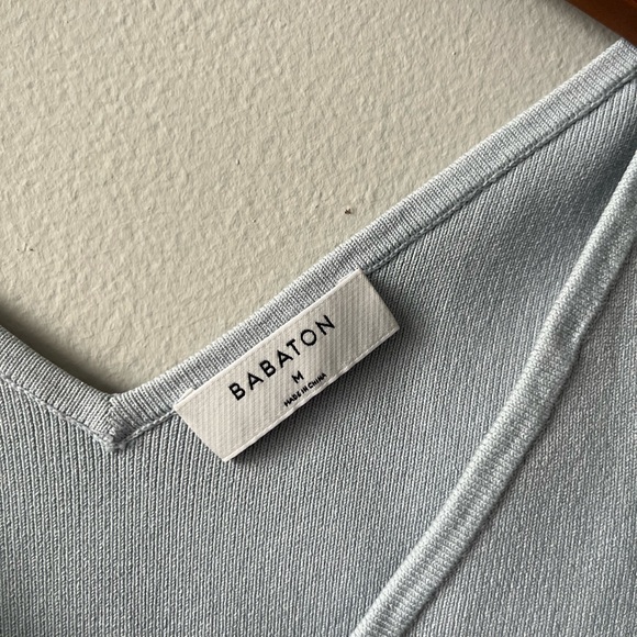 Blue Wrap Crop Top - Picture 3 of 3